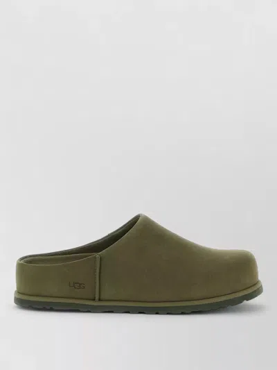 Ugg ® Men's Otzo Clog Nubuck Shoes In Burnt Olive In Green