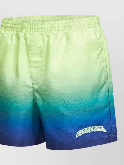 Casablanca Gradient Monogram Pattern Shorts With Sophisticated Waistband For Men