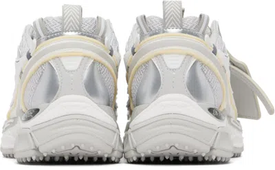 Off-white Grey Contemporary Mesh Upper Sneakers In Multi