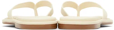 Aeyde Ivory Nappa Leather Cross Breed Lamb Leather Flats In Multi