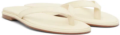 Aeyde Ivory Nappa Leather Cross Breed Lamb Leather Flats In Multi