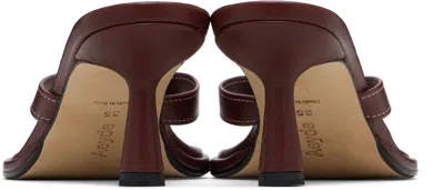 Aeyde Casualfit Leather Mules In Brown