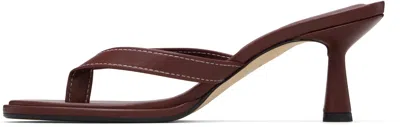 Aeyde Casualfit Leather Mules In Brown