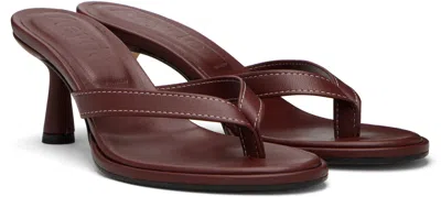 Aeyde Casualfit Leather Mules In Brown