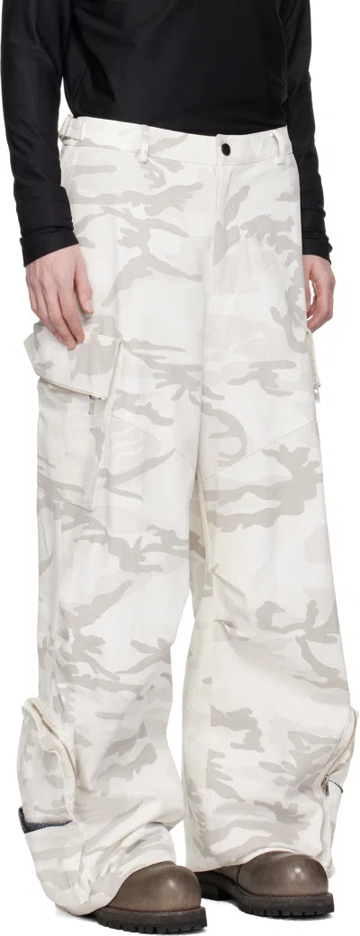 Fffpostalservice Off-white Engineer Cargo Pants In Neutral