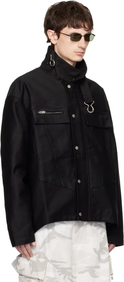 Fffpostalservice Black Ff Bunker Jacket In Black