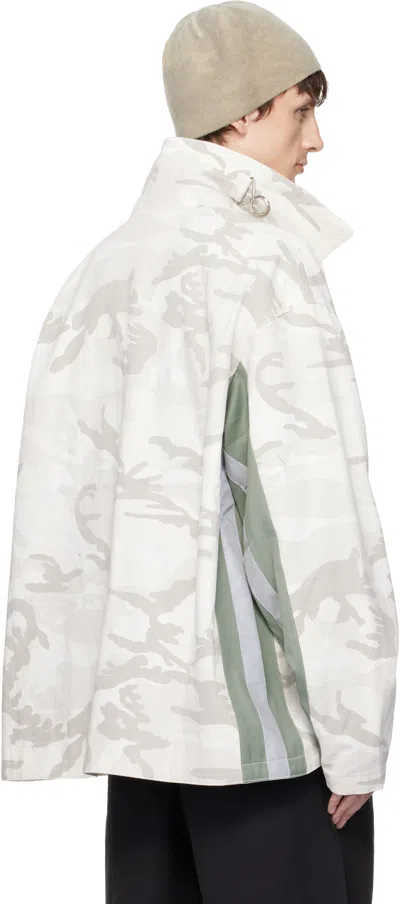 Fffpostalservice Ssense Exclusive Off-white Ff Bunker Jacket In White