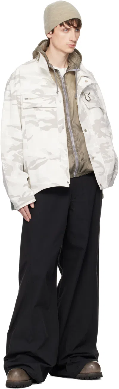 Fffpostalservice Ssense Exclusive Off-white Ff Bunker Jacket In White