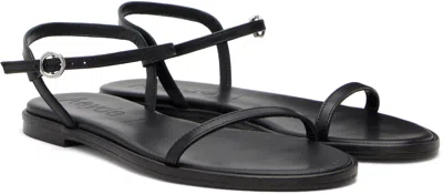 Aeyde Nettie Leather Ankle-strap Sandals In Black