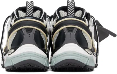 Off-white Ow Be Right Back Grey Low Top Sneakers With Zip-tie Detail In Mesh And Leather Man In White