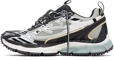 Off-white Ow Be Right Back Grey Low Top Sneakers With Zip-tie Detail In Mesh And Leather Man In White