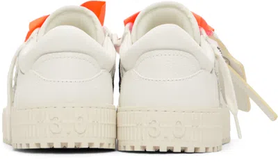 Off-white Low-top Off-court Sneakers With Zip-tie Detail In Neutral