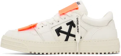 Off-white Low-top Off-court Sneakers With Zip-tie Detail In Neutral