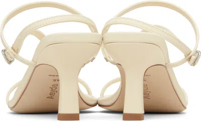 Aeyde Off-white Elise Leather Toe-post Heeled Sandals In White