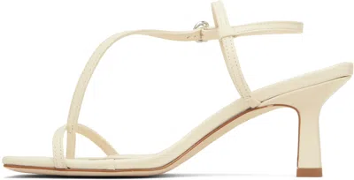 Aeyde Off-white Elise Leather Toe-post Heeled Sandals In White
