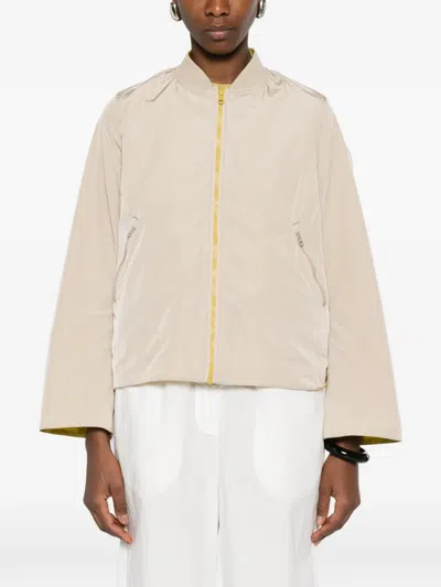 Bomboogie Flap-pocket Reversible Jacket In Yellow