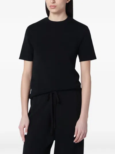 Entire Studios Fine-knit T-shirt In Black