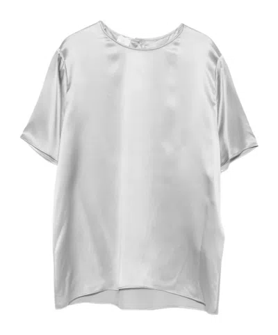 Eleventy Silk Blouse In Gray