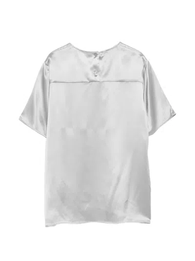 Eleventy Silk Blouse In Gray