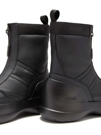Moon Boot Zippered Boots In Black
