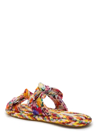 Zimmermann Carousel Printed Raffia Sliders In Multi