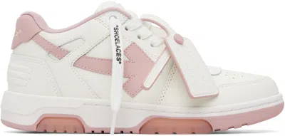 Off-white Off White Woman White Leather Out Of Office Sneakers In Multi
