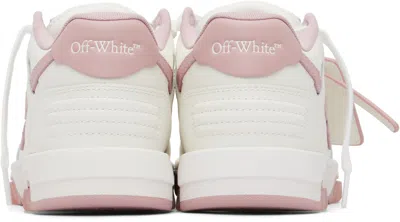 Off-white Off White Woman White Leather Out Of Office Sneakers In Multi