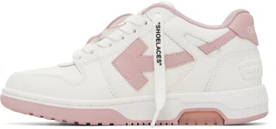 Off-white Off White Woman White Leather Out Of Office Sneakers In Multi