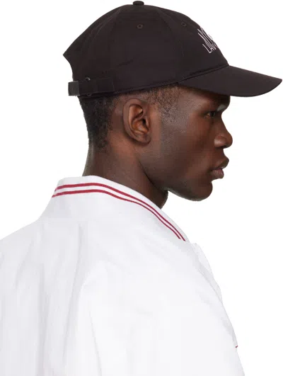Lacoste Printed Twill 5-panel Adjustable Hat In Brown