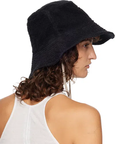 Rick Owens Black Temple Beach Hat In Black