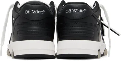 Off-white Low-top Sneakers With Iconic Branding And Rubber Sole In Black