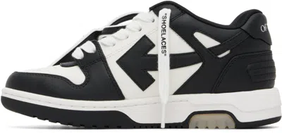 Off-white Low-top Sneakers With Iconic Branding And Rubber Sole In Black