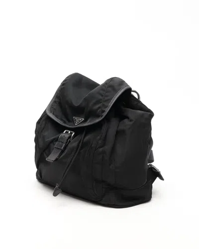 Prada Tessuto Backpack In Black