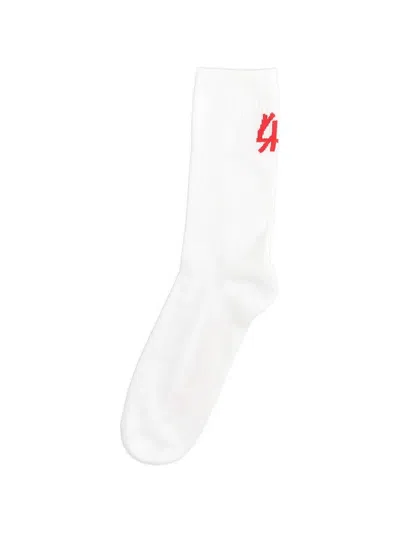 44 Label Group Logo Socks In White