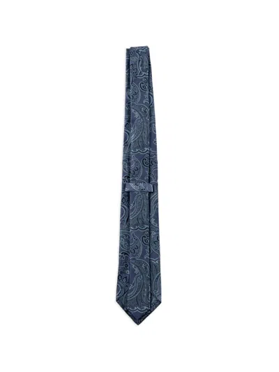 Etro Silk Tie In Blue