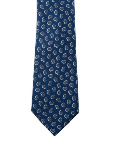 Etro Paisley-pattern Silk Tie In Blue