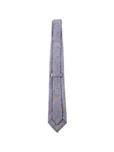 Etro Paisley-pattern Silk Tie In Blue