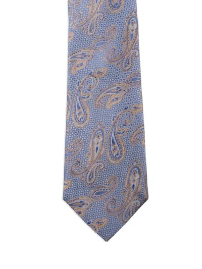 Etro Paisley-pattern Silk Tie In Blue