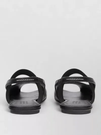 Mm6 Maison Margiela Anatomical Split-toe Leather Slingback Sandals In Black