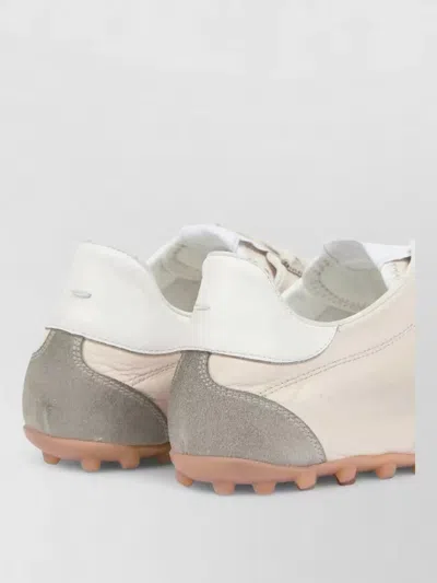 Maison Margiela Sneakers Sprinters In Suede And Leather With Vintage Finish In Neutral