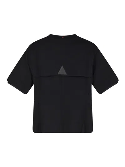 Moncler T-shirt In Cotone In Black