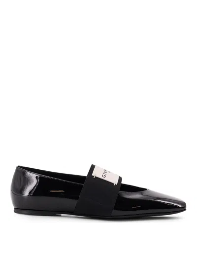 Givenchy Sliced Square Ballerinas In Patent Leather In Multi