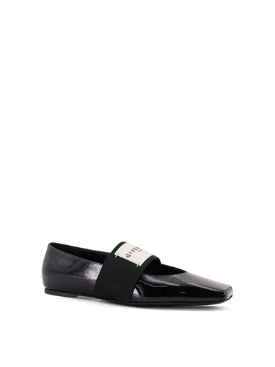 Givenchy Sliced Square Ballerinas In Patent Leather In Multi