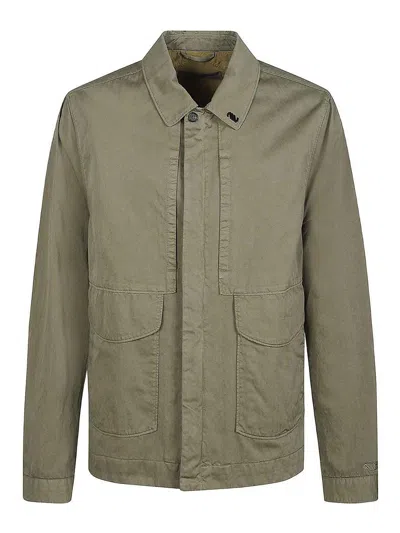 Massimo Osti Studio Button Flap-pocket Overshirt In Green