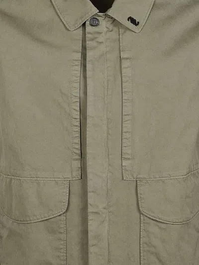 Massimo Osti Studio Button Flap-pocket Overshirt In Green