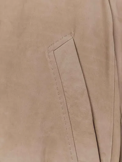 Hugo Boss Blazer Jacket Elasticated Cuffs Hem Pockets In Brown