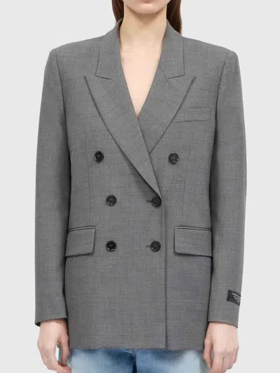 Msgm Jacket In Gray