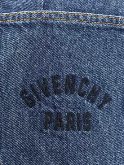 Givenchy Denim Skirt Featuring Belt Loops Pockets Stitching In Blue