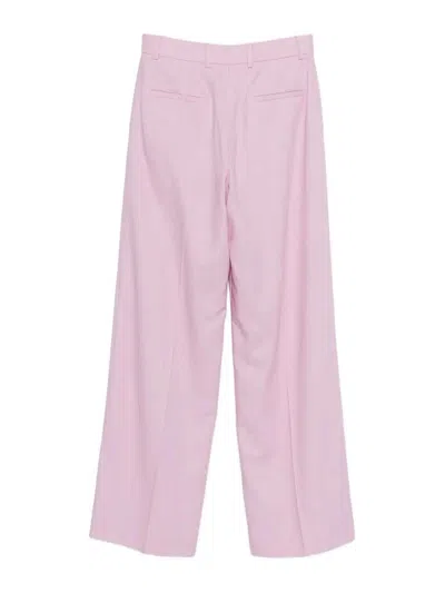 Msgm Belt-loop Palazzo Pants In Pink