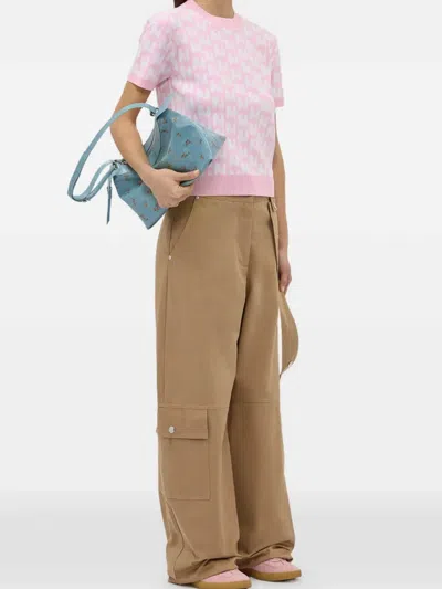 Msgm Patterned T-shirt In Pink